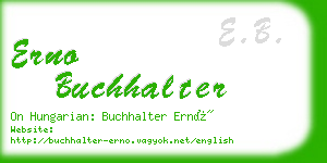 erno buchhalter business card